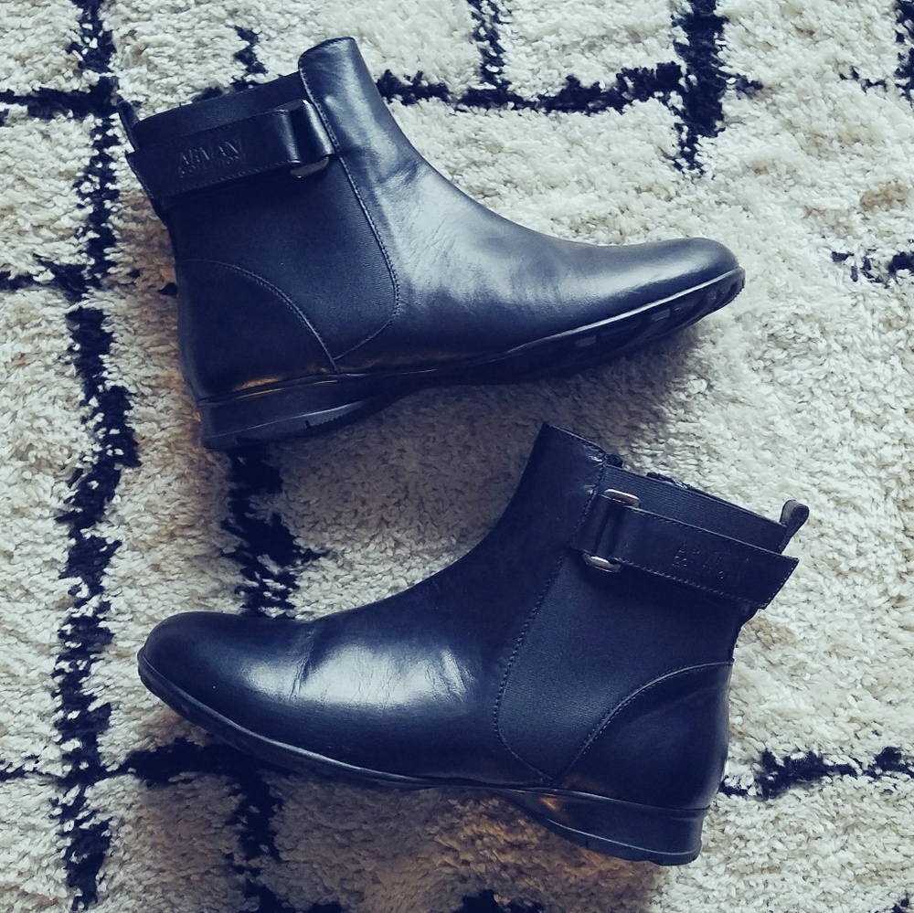 Armani leather boots!