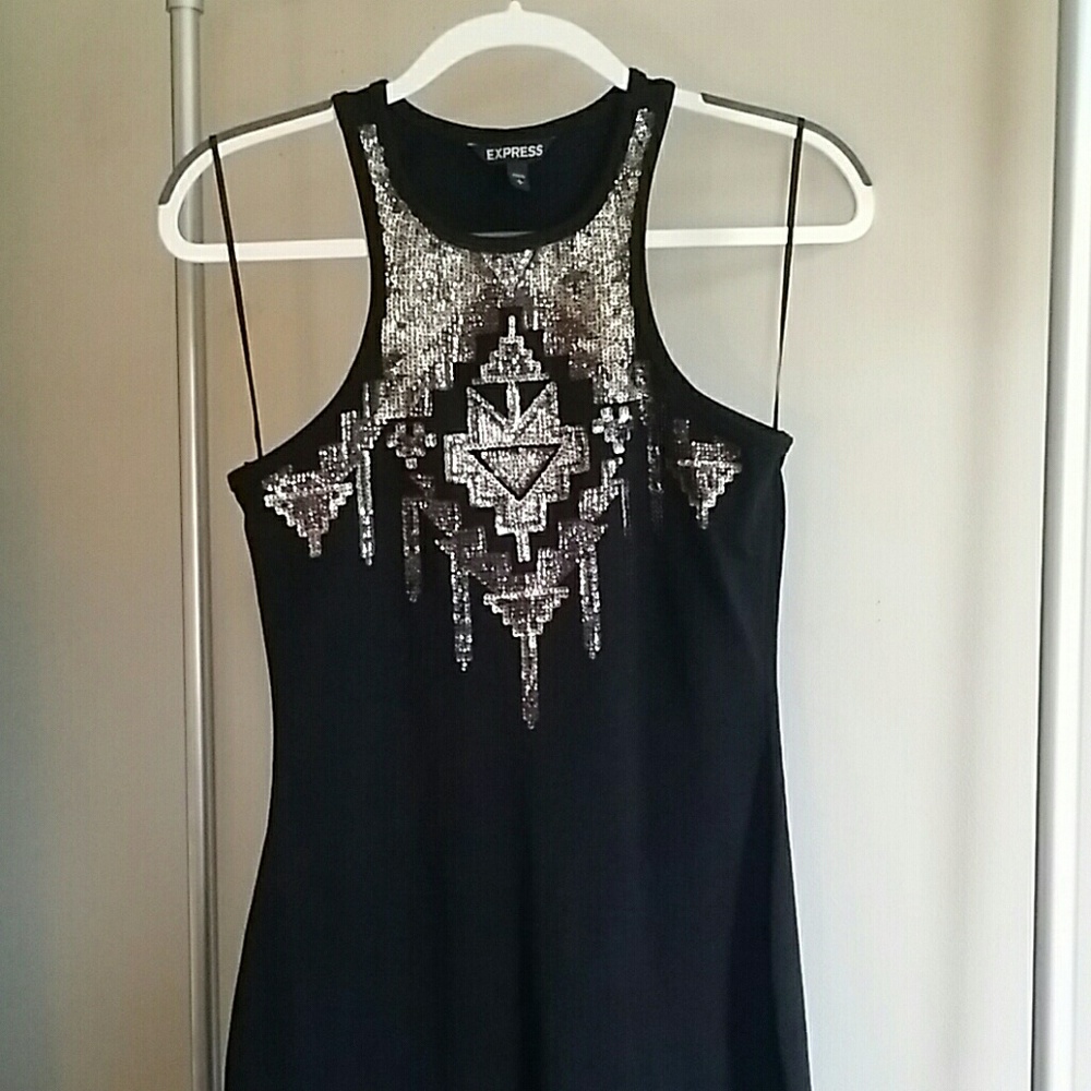 Express Aztec Print Tank Dress