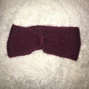 Maroon Knit Hair Band / Ear Warmer