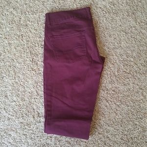 Burgundy Skinny Jeans