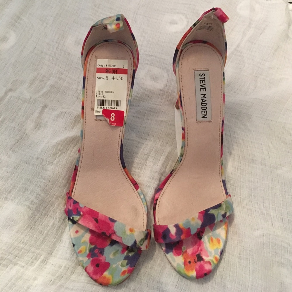 Steve Madden floral heels