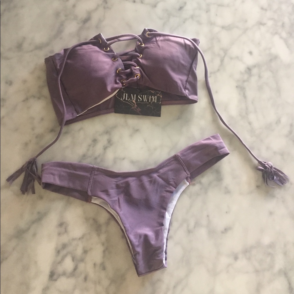 $25 SALE! LARGE LEFT • Lavender Tie-Up Bikini •