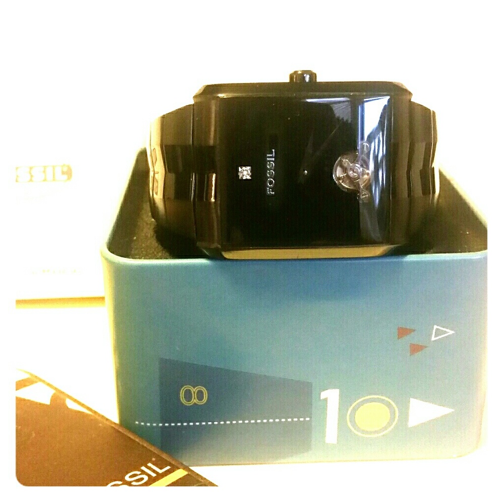 FOSSIL MEN'S LUXURY COLLECTION BLACK TWIST WATCH