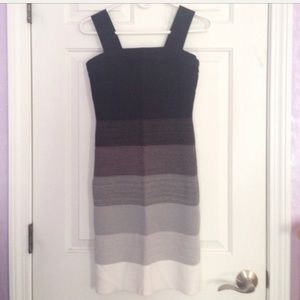 Express Black to white flattering bandage dressSzM