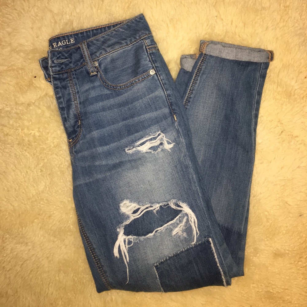American Eagle Distressed Boyfriend Jeans