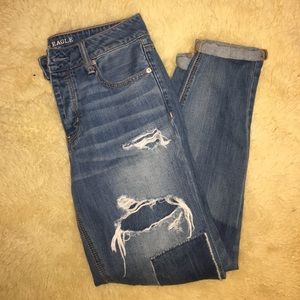 American Eagle Distressed Boyfriend Jeans