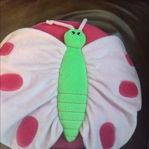 Girls whimsical butterfly pillow