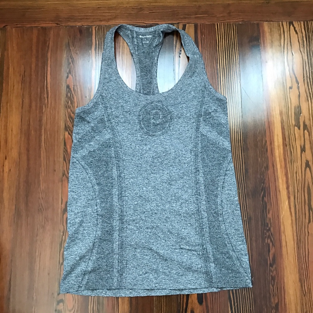 Pure barre large grey logo tank, EUC