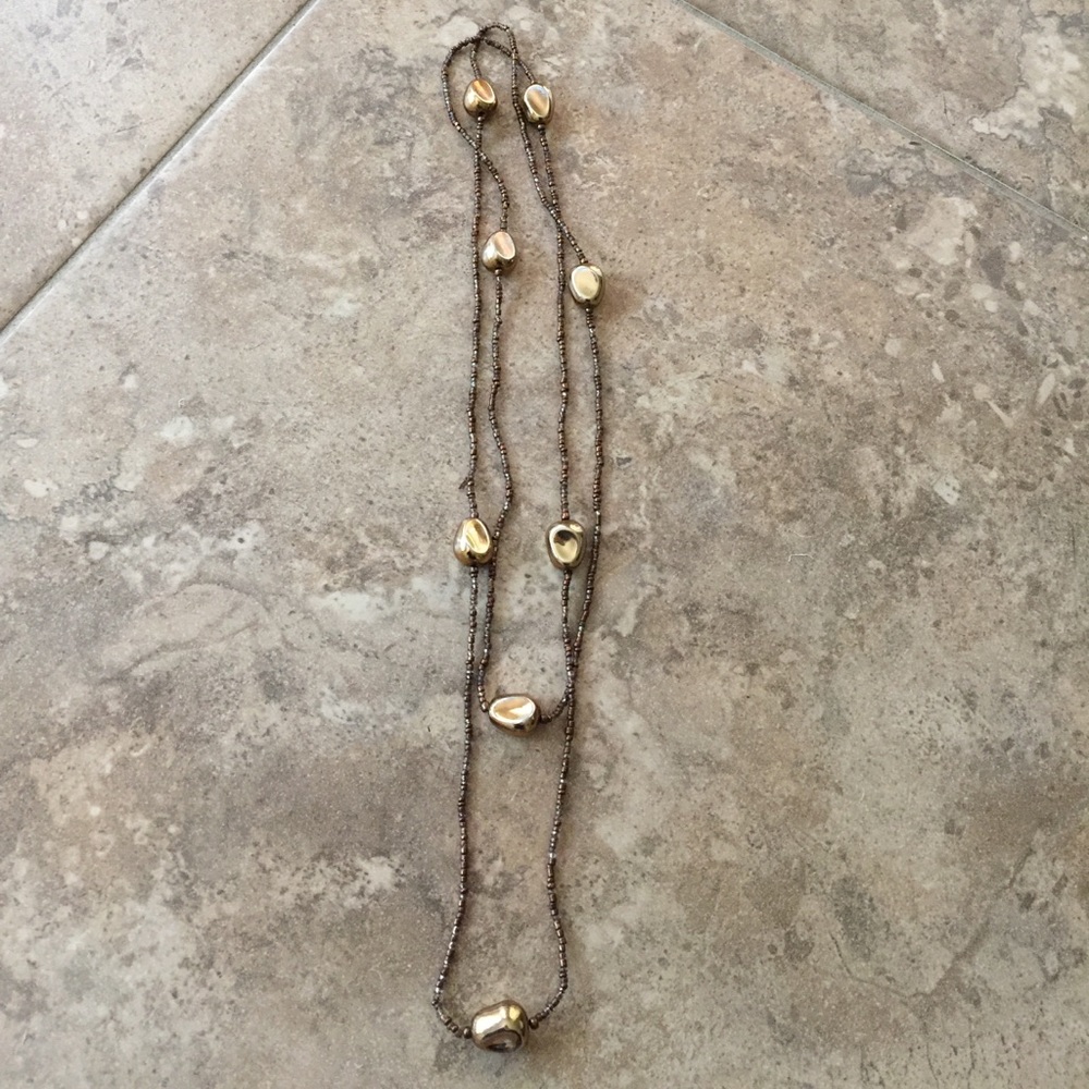 Bronze beaded necklace