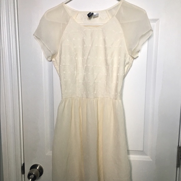 White Patterned Skater Dress - Picture 1 of 3
