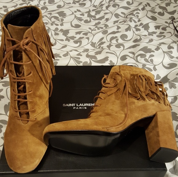 Saint Laurent fringe booties - Picture 2 of 3