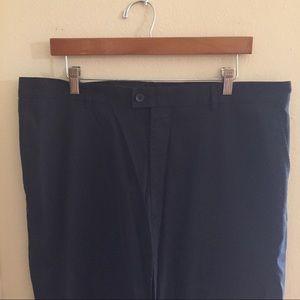 Cotton Claiborne Black Flatfront Dress Pants