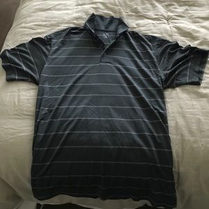 Gray/White Champion Golf polo LG