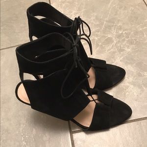 loeffler randall black suede heels