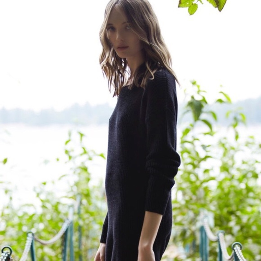 🚨Only L left🚨Crewneck Sweater Dress in Black