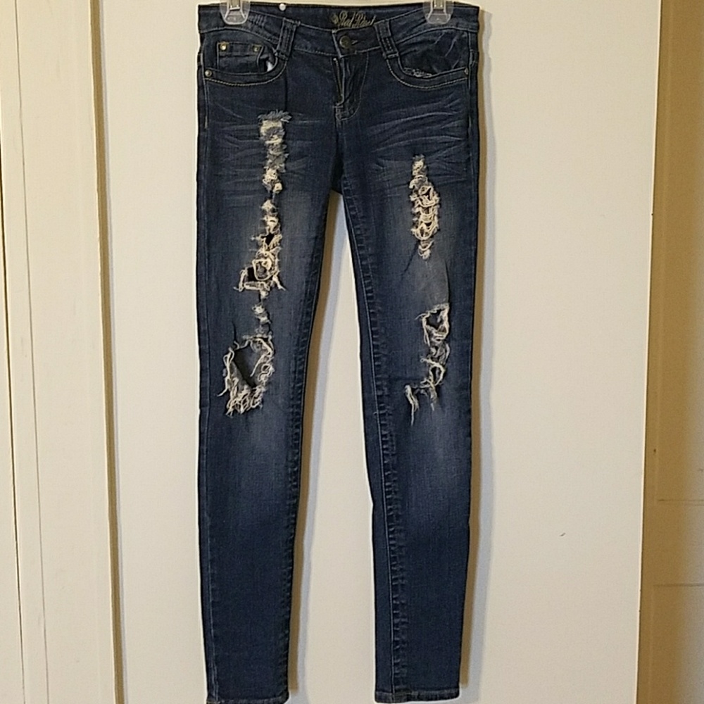 Dark blue skinny jeans