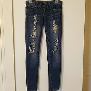 Dark blue skinny jeans
