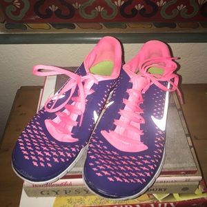 Navy & Pink Nike Frees