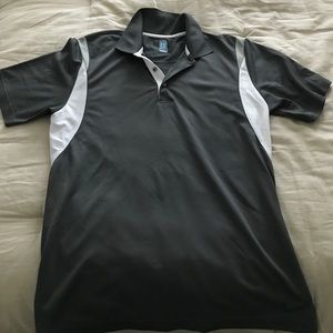 PGA Tour Gray/White polo LG