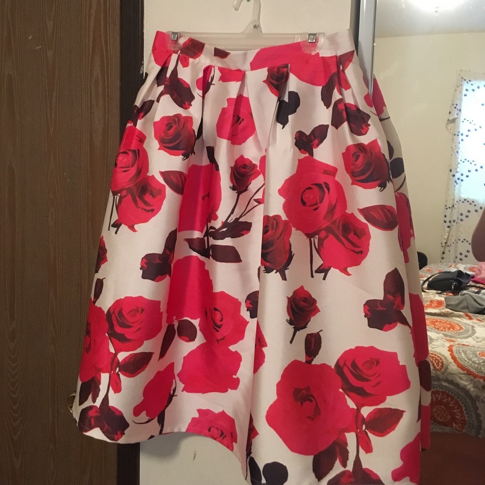 Floral midi skirt