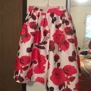 Floral midi skirt
