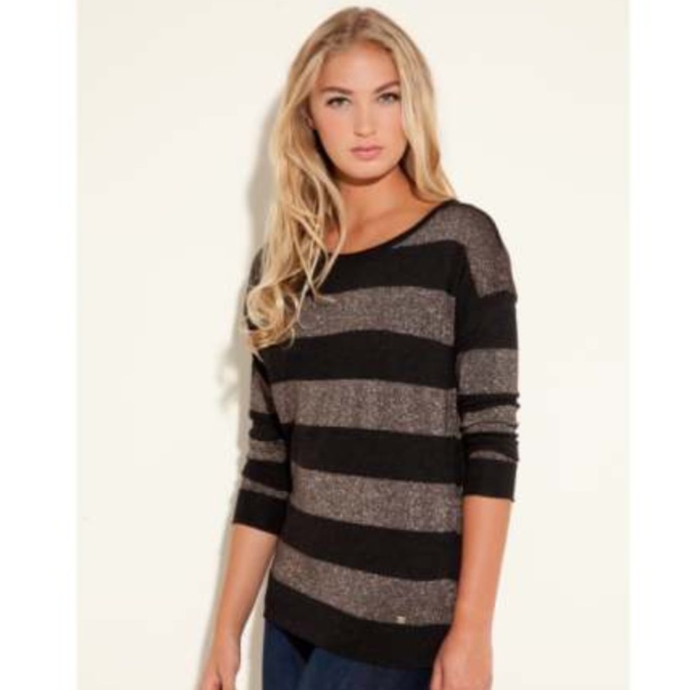 Guess long sleeve striped sweater