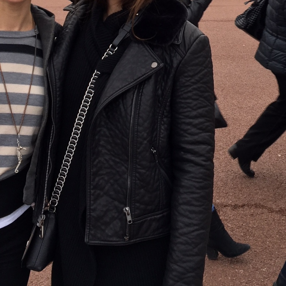 Faux leather jacket