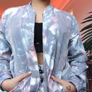 Floral windbreaker