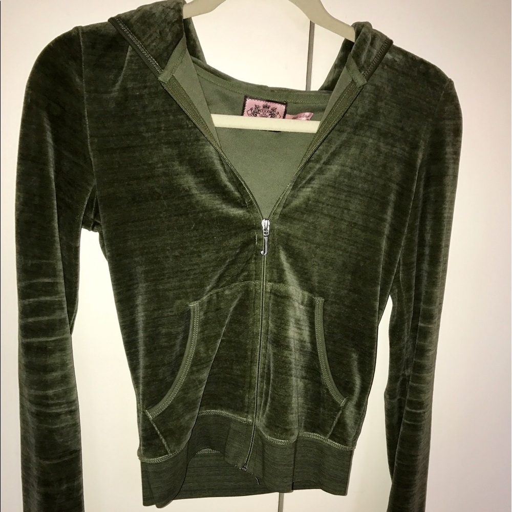 Olive Juicy Couture velour jacket