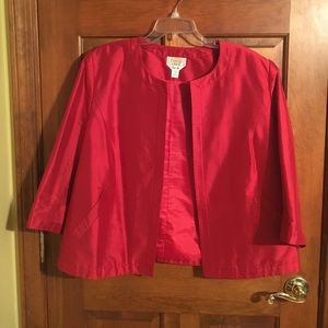 Talbots Red Silk blazer/jacket