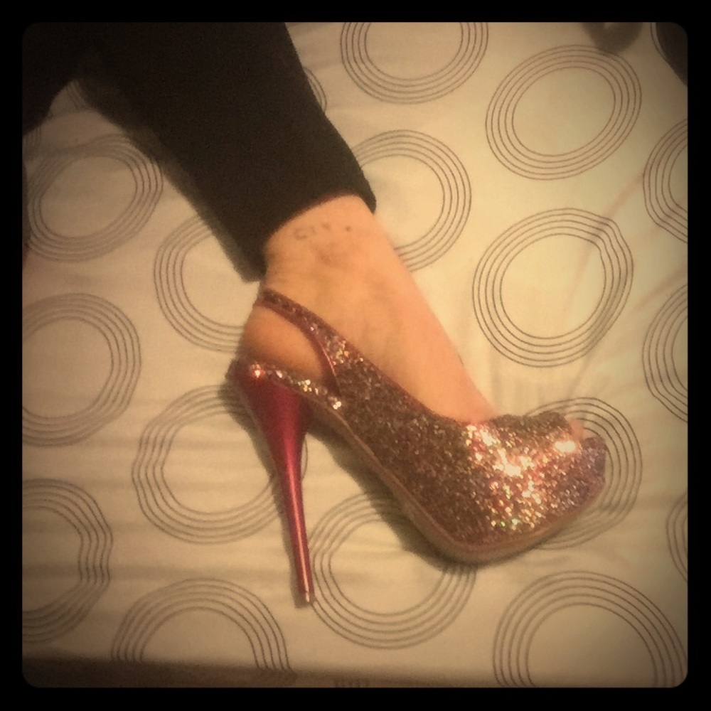New sequin stiletto heels