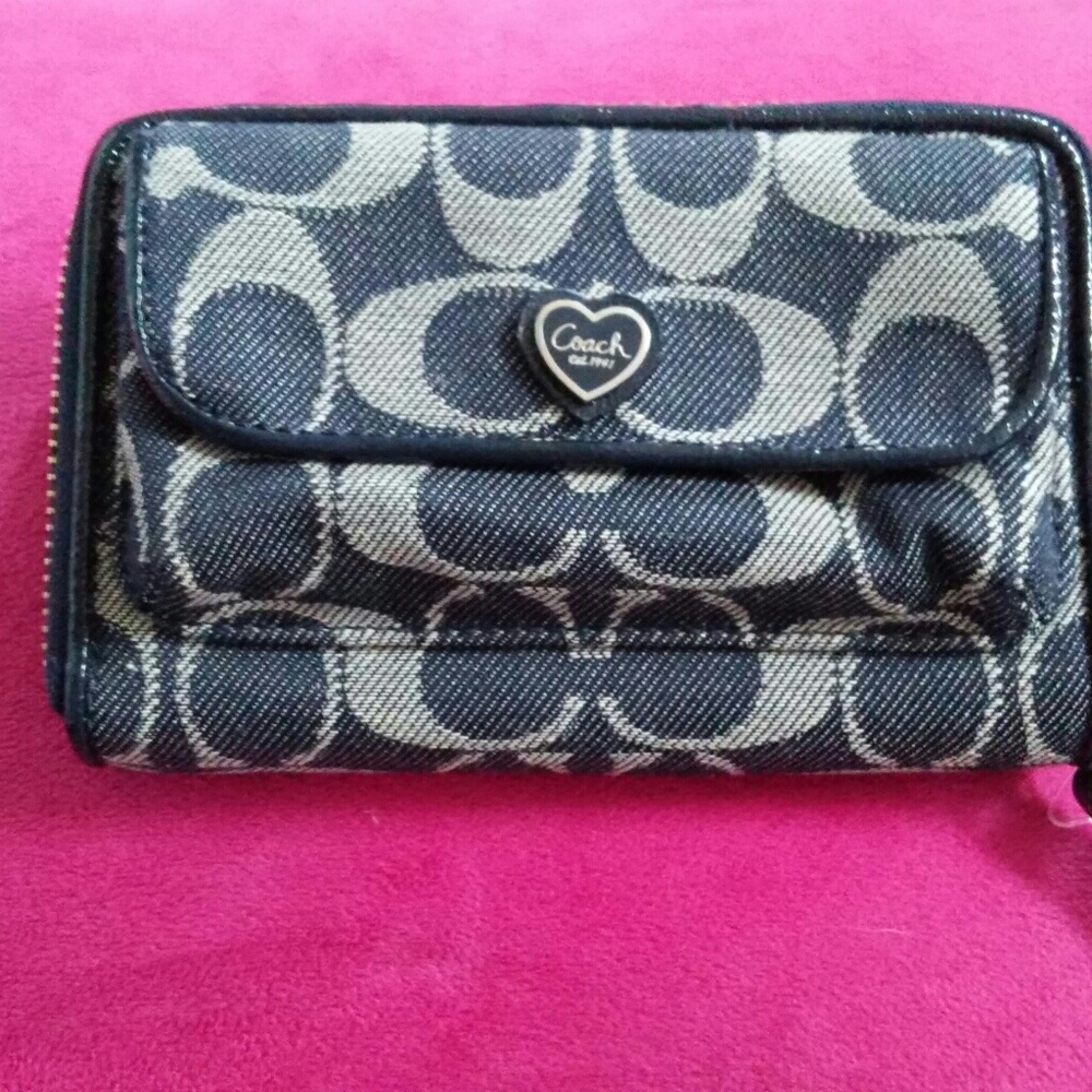 Coach denim wallet / wristlet