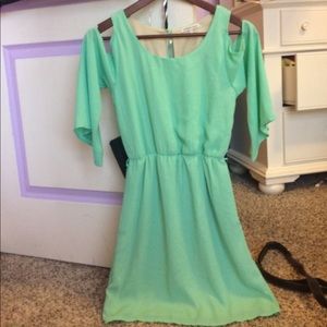 Turquoise flowy dress