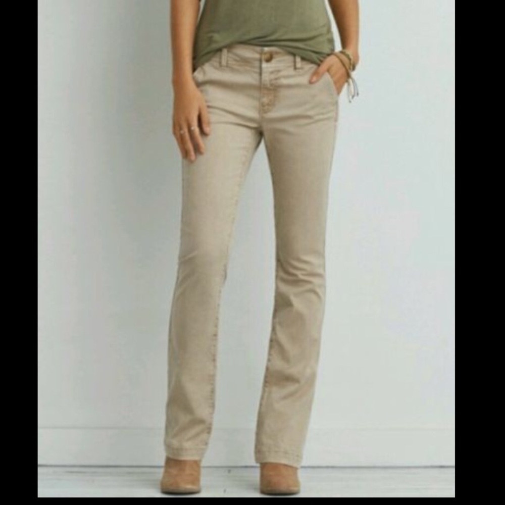 American Eagle Kick Boot Khakis