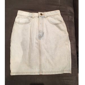 Denim Pencil Mini Skirt