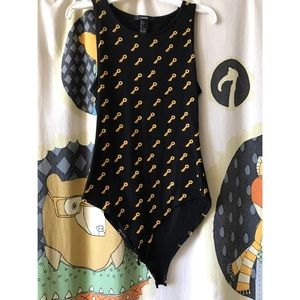 Forever 21 Skeleton Key Emoji Bodysuir
