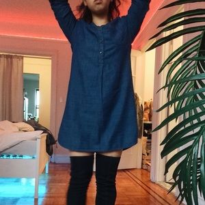 Denim cute shape dress