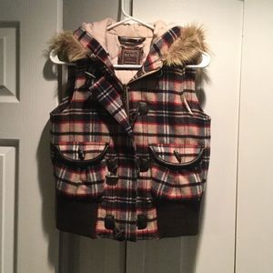 AE plaid vest