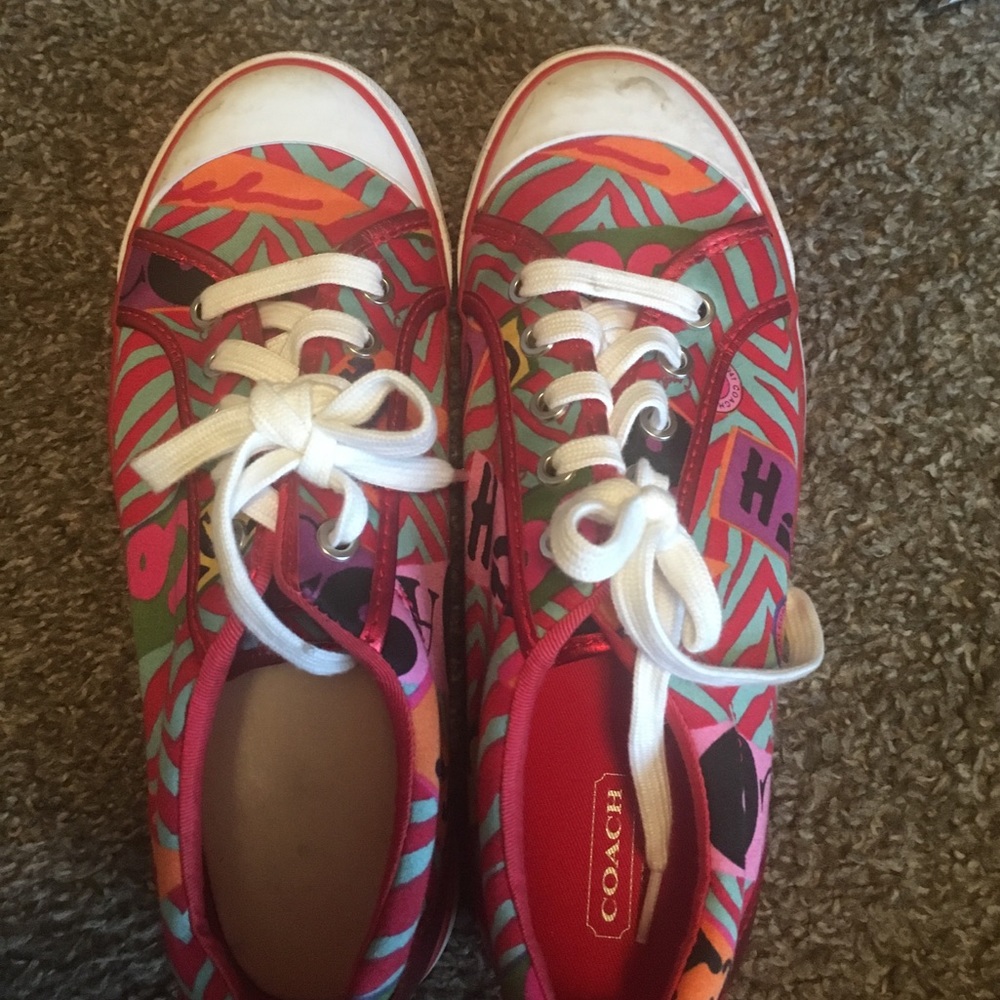 Red coach shoes