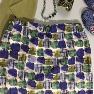 Banana Republic elastic band checkered skirt