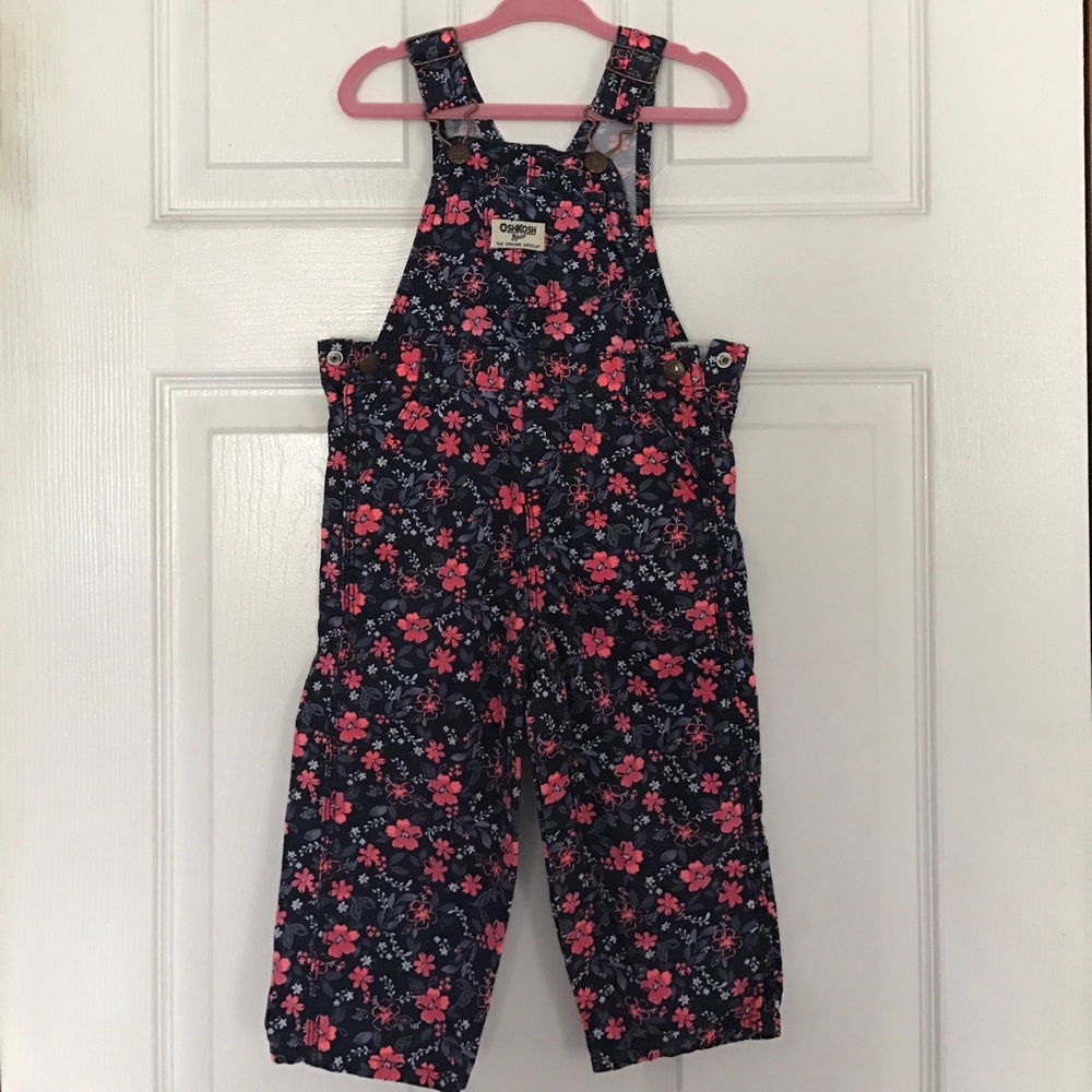 Orange and Navy OshKosh overalls 24 mo.