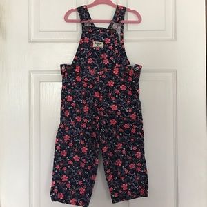 Orange and Navy OshKosh overalls 24 mo.