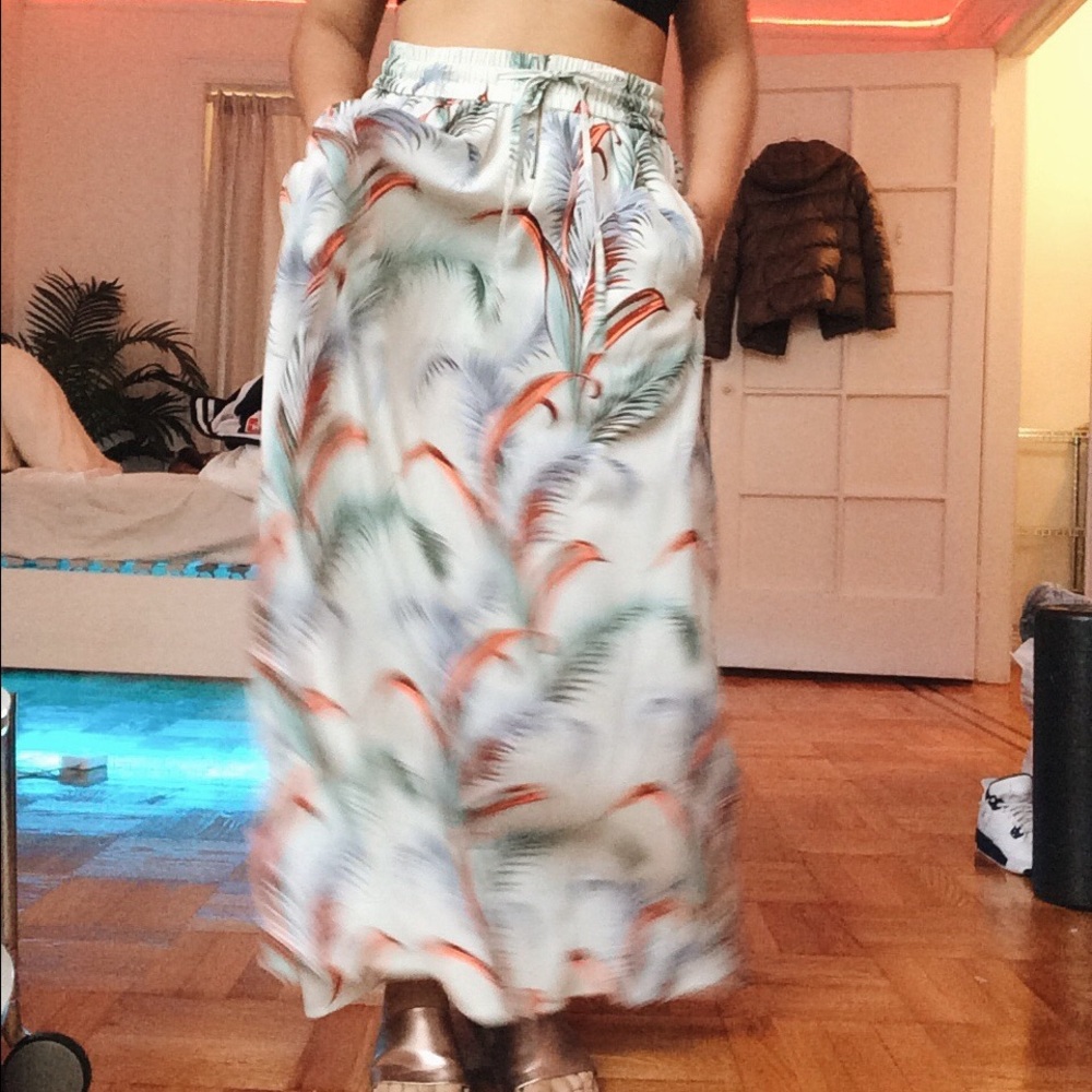 Long floral summer skirt