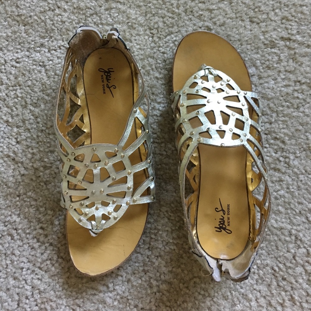 Silver strappy sandles