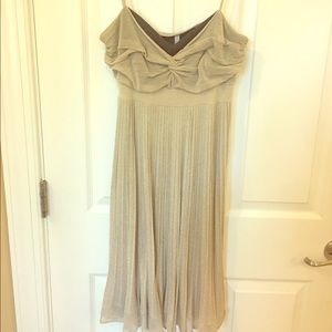 Gold knit slip dresss