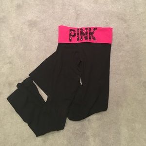 PINK sequined yoga pants!