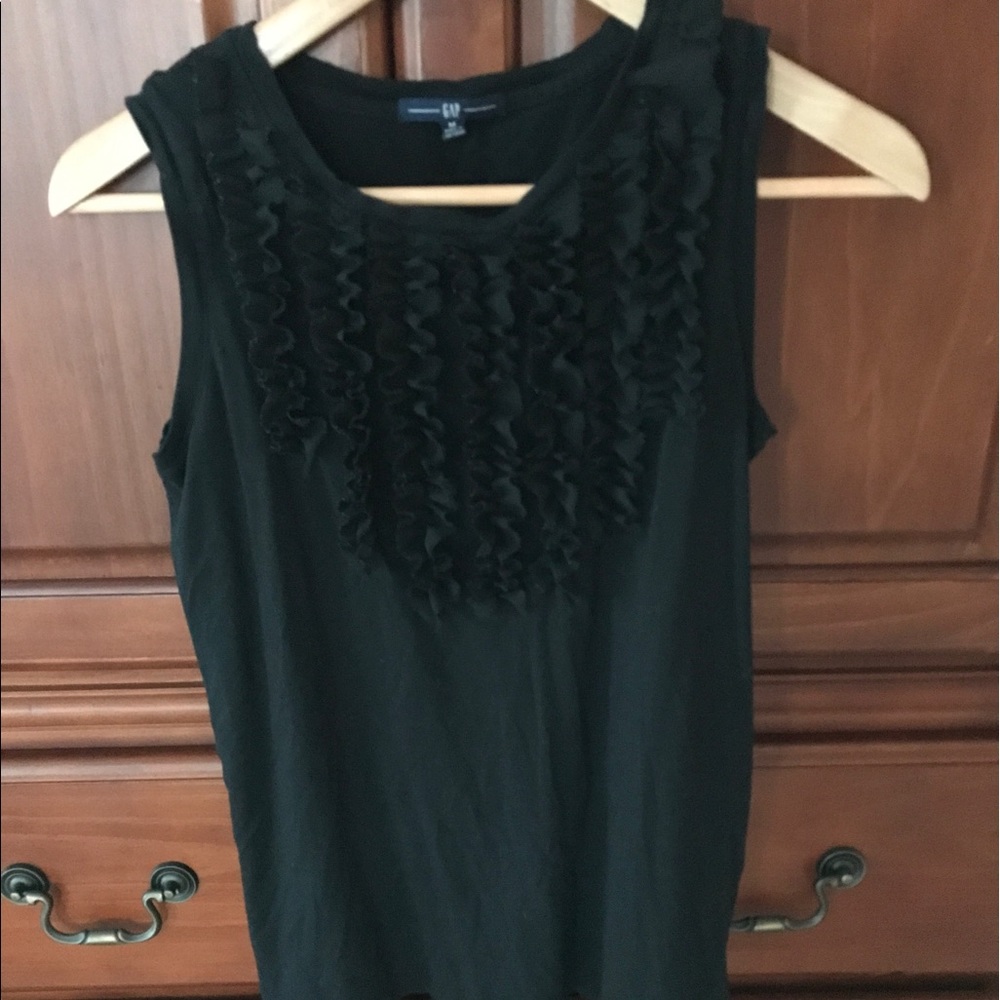 Black Ruffle Tank
