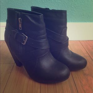 High heel booties