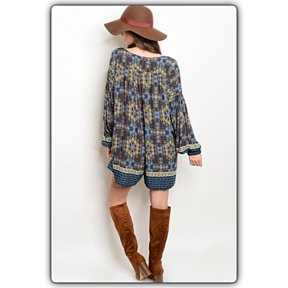 LAST✅ Relaxed Bohemian Peasant Romper L XL sold - Picture 5 of 5