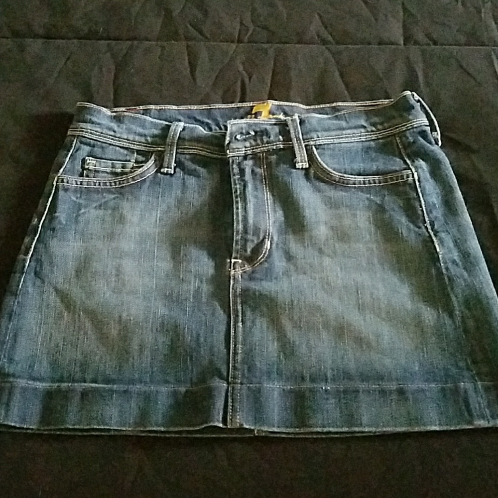 7 for all mankind jean skirt